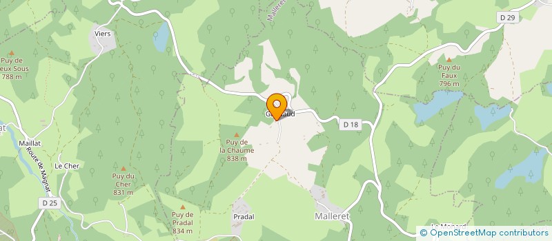 localisation de l'entreprise PUY DU SAPIN GROUPEMENT FORESTIER à MALLERET