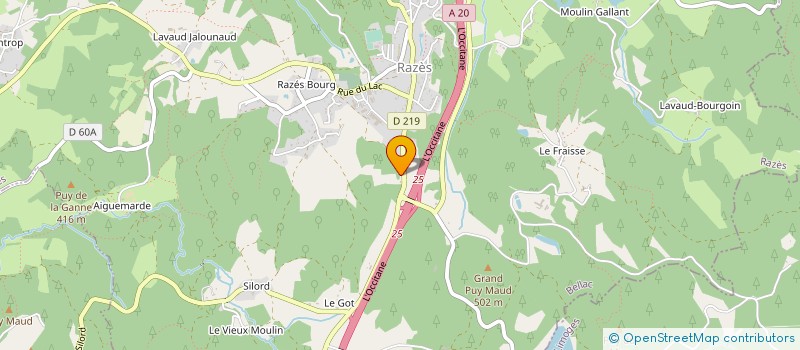 localisation de l'entreprise PUY GRENET à RAZES