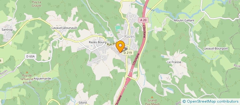 localisation de l'entreprise PUY GRENET ELEC à RAZES