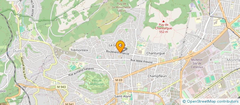 localisation de l'entreprise PUYOUTI  CLERMONT-FERRAND