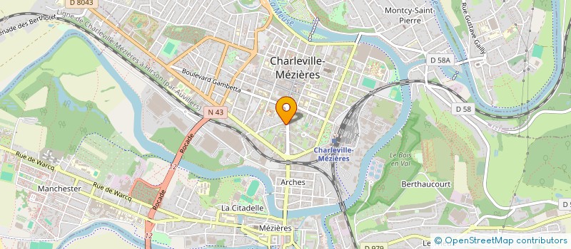 localisation de l'entreprise PV DE RESTAURATION  CHARLEVILLE-MEZIERES