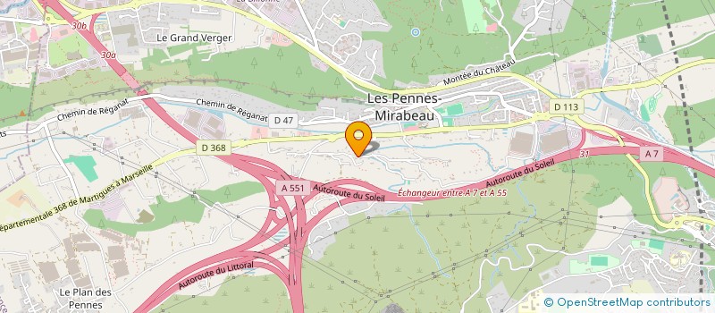 localisation de l'entreprise PV INVESTISSEMENTS à LES PENNES-MIRABEAU