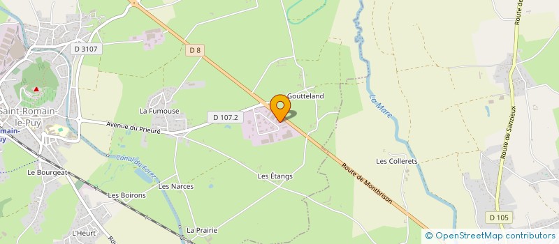 localisation de l'entreprise PV LOIRE ENR à SAINT-ROMAIN-LE-PUY