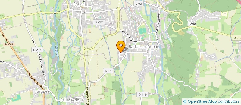 localisation de l'entreprise PV MOISSET  BARBAZAN-DEBAT