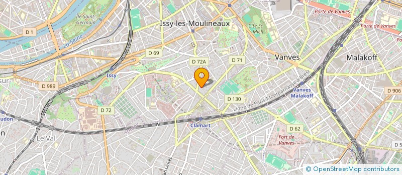localisation de l'entreprise PVAC à ISSY-LES-MOULINEAUX
