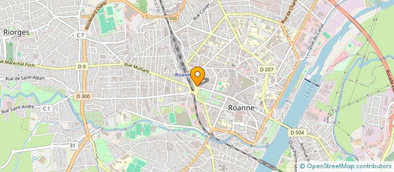 localisation de l'entreprise PVAC à ROANNE