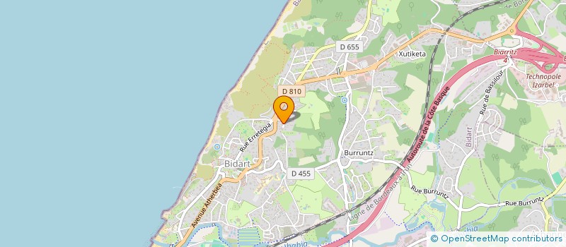 localisation de l'entreprise PVCG à BIDART