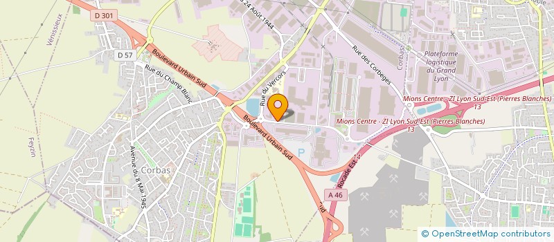 localisation de l'entreprise PVD 09 à CORBAS