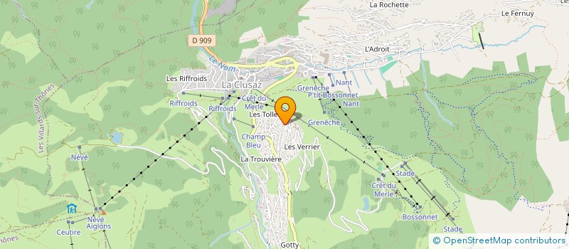 localisation de l'entreprise PVF 74 à LA CLUSAZ