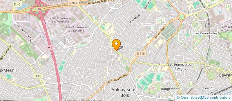 localisation de l'entreprise PVFOODS à AULNAY-SOUS-BOIS