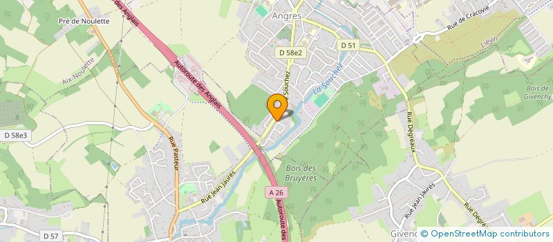 localisation de l'entreprise PVJV à ANGRES