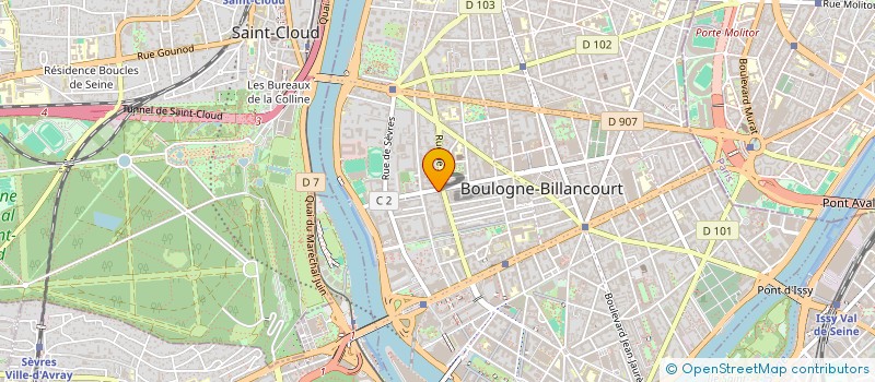 localisation de l'entreprise PVL BEAUTE à BOULOGNE-BILLANCOURT