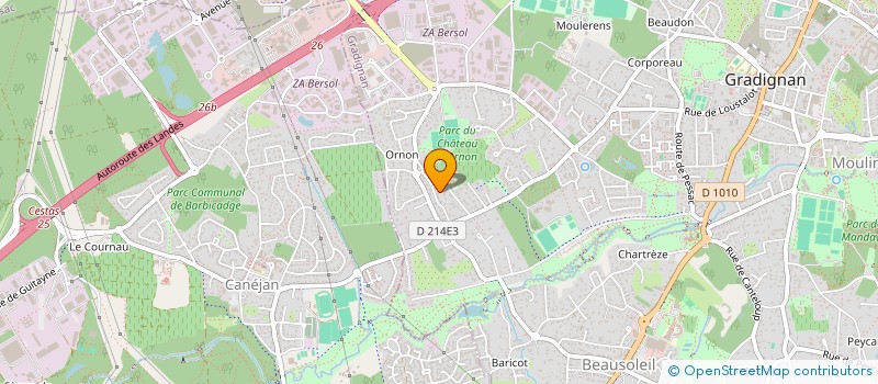 localisation de l'entreprise PVM  GRADIGNAN