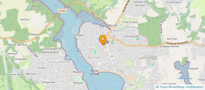 localisation de l'entreprise PVR FINANCES à BENODET