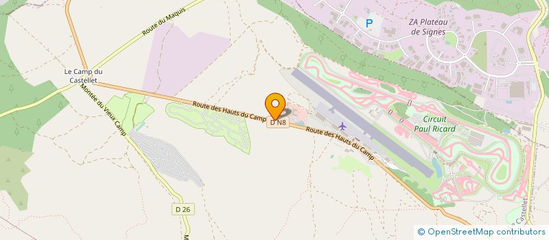 localisation de l'entreprise PW CONCEPT FRANCE  LE CASTELLET