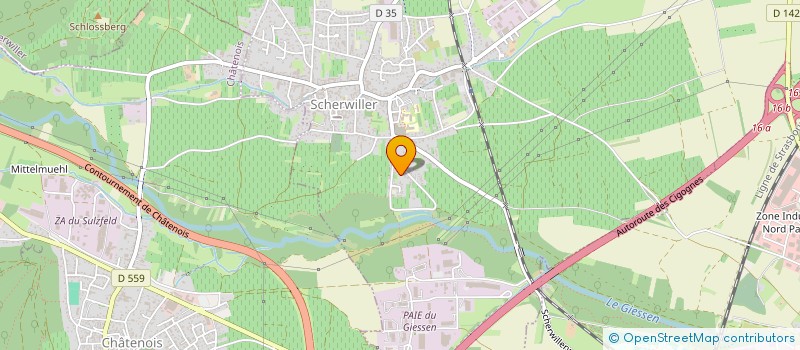 localisation de l'entreprise PW CREATIONS ET PAYSAGES  SCHERWILLER
