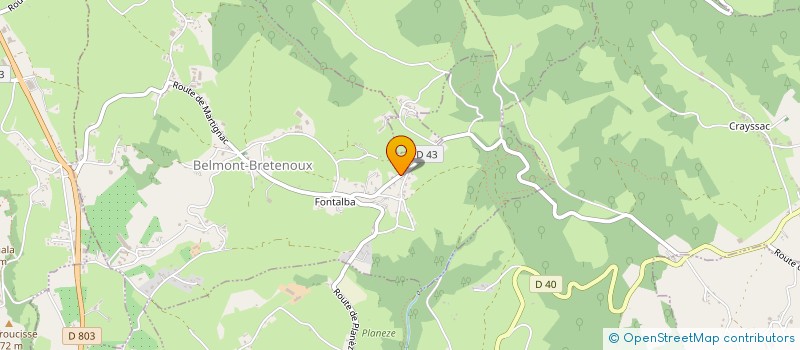 localisation de l'entreprise PWMP  BELMONT-BRETENOUX