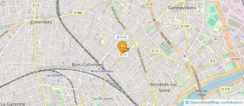 localisation de l'entreprise PWP IMMO à BOIS-COLOMBES