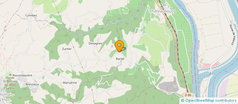 localisation de l'entreprise PXLF GROUP  SAINT-ROMAIN-DE-LERPS