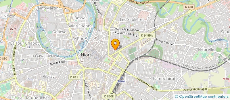 localisation de l'entreprise PXR à NIORT