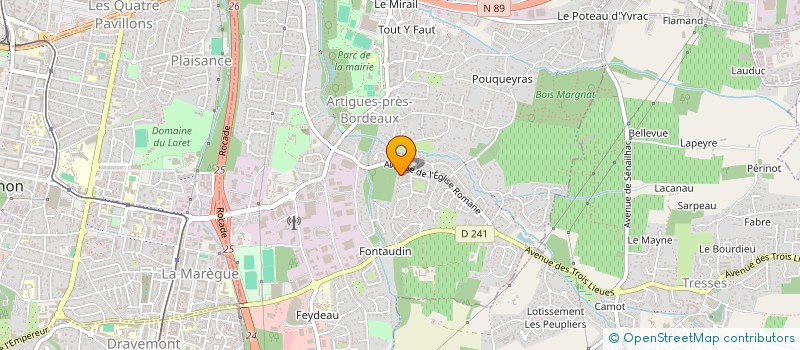 localisation de l'entreprise PYA  ARTIGUES-PRES-BORDEAUX