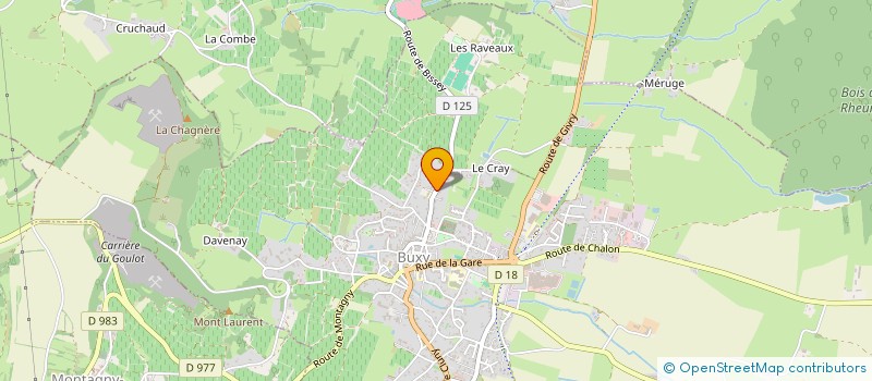 localisation de l'entreprise PYAF  BUXY