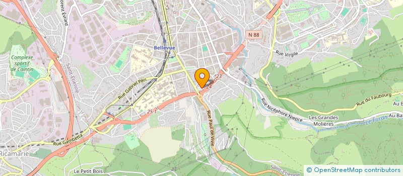 localisation de l'entreprise PYB CONCEPT à SAINT-ETIENNE