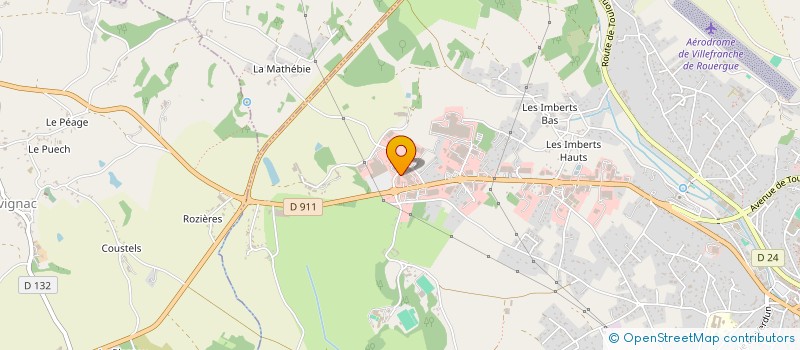 localisation de l'entreprise PYBEC  VILLEFRANCHE-DE-ROUERGUE