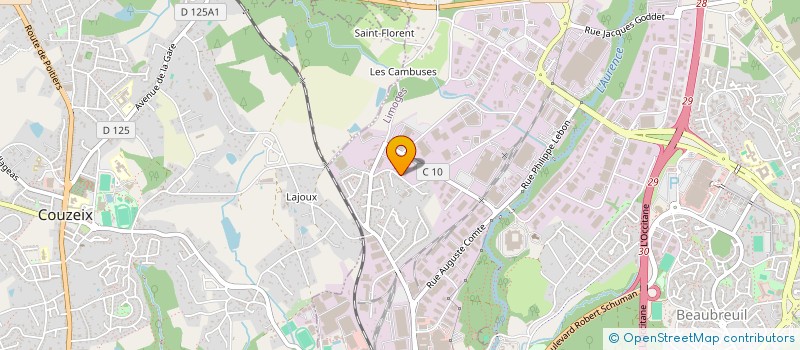 localisation de l'entreprise PYCAV à LIMOGES