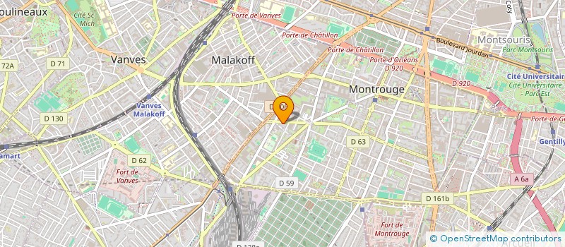 localisation de l'entreprise PYGMAFILM à MONTROUGE