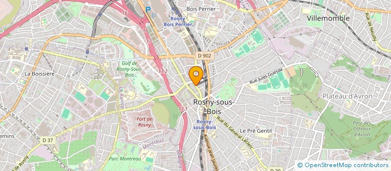 localisation de l'entreprise PYM BAT  ROSNY-SOUS-BOIS