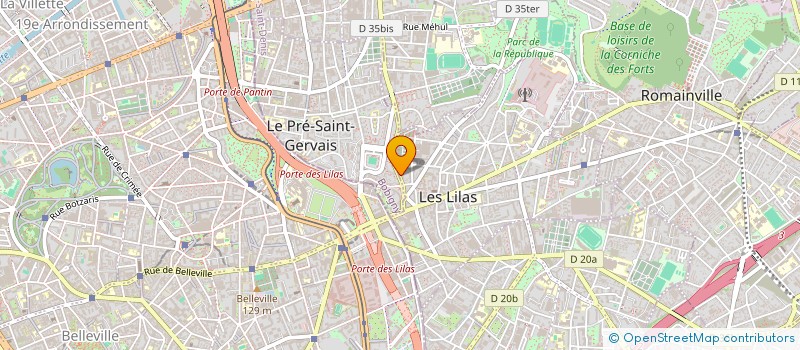 localisation de l'entreprise PYR CORP  LES LILAS