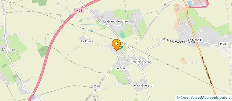 localisation de l'entreprise PYRAM  COURBEPINE