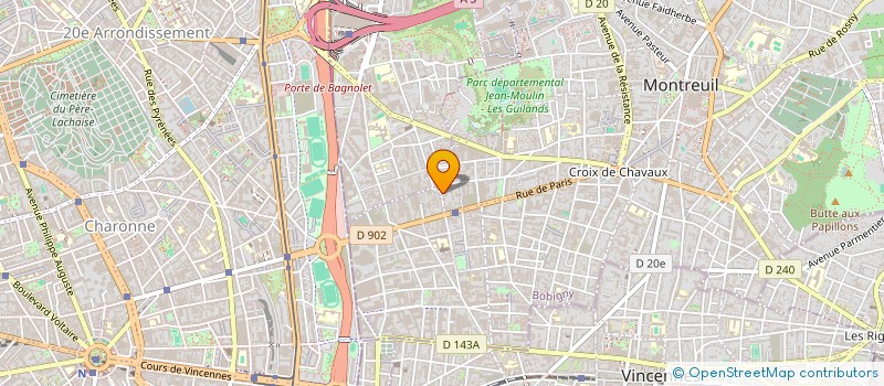 localisation de l'entreprise PYRAMIDE à MONTREUIL