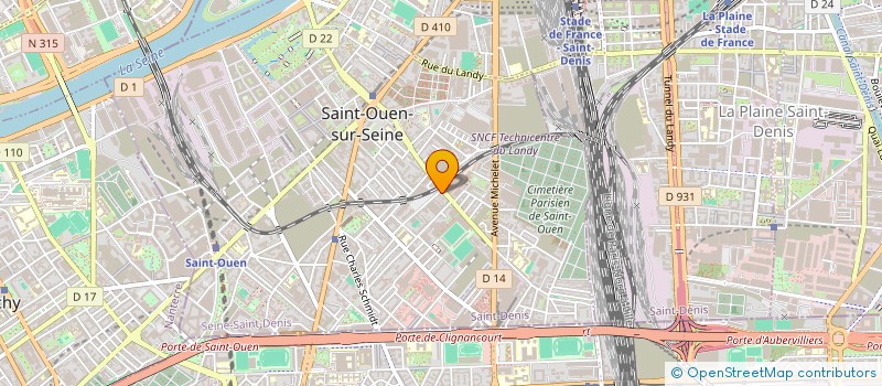 localisation de l'entreprise PYRAMIDE SERVICES à SAINT-OUEN-SUR-SEINE