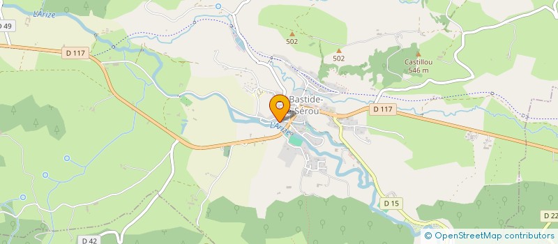 localisation de l'entreprise PYRENE à LA BASTIDE-DE-SEROU