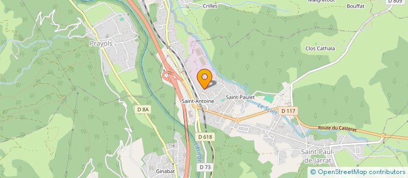 localisation de l'entreprise PYRENE à SAINT-PAUL-DE-JARRAT