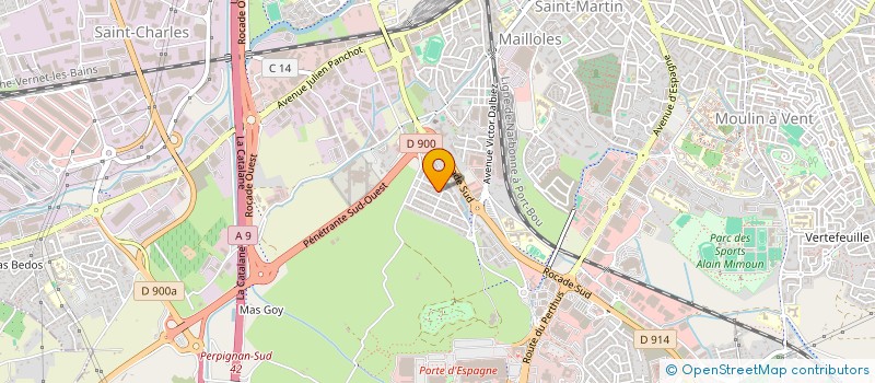 localisation de l'entreprise PYRENEES AUTOMOBILES  PERPIGNAN