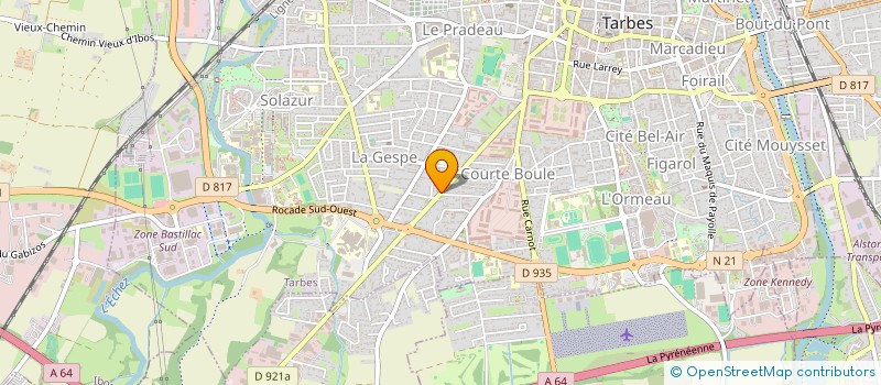 localisation de l'entreprise PYRENEES CLOTURE à TARBES