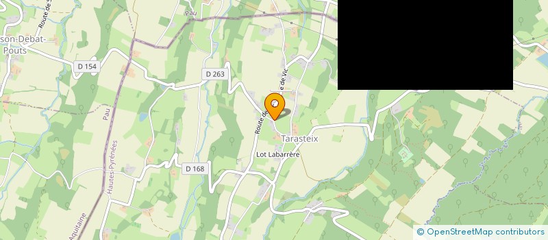 localisation de l'entreprise PYRENEES CONSTRUCTION TRAVAUX  TARASTEIX