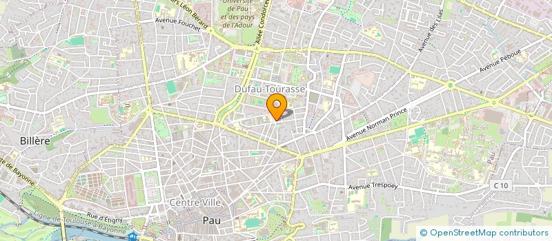 localisation de l'entreprise PYRENEES FOOTBALL ATHLETIC CLUB à PAU