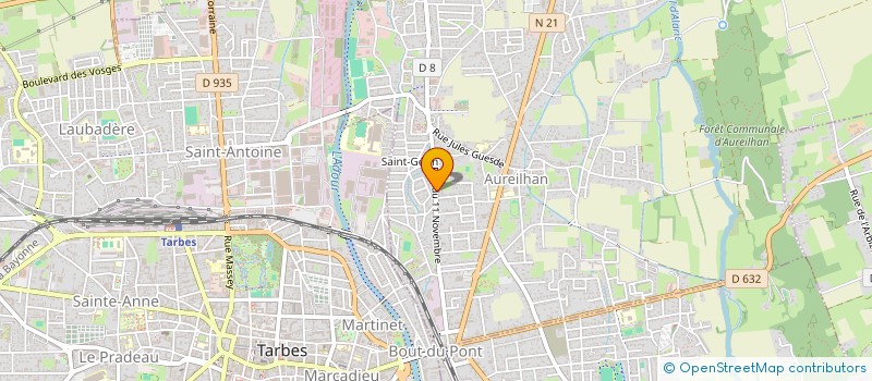 localisation de l'entreprise PYRENEES GOUTTIERES 65  AUREILHAN