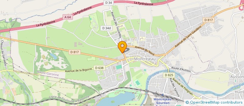 localisation de l'entreprise PYRENEES IMPRIM'  MONTREJEAU