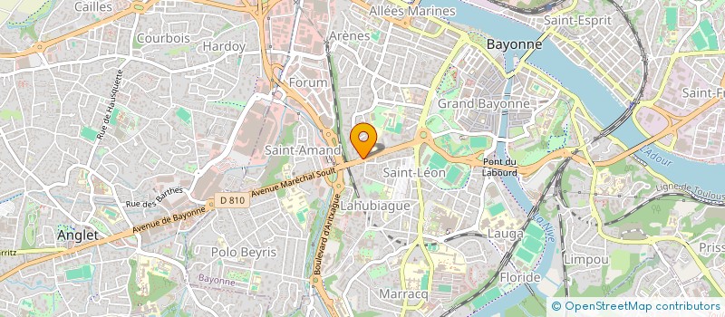 localisation de l'entreprise PYRENEES LANDES INFORMATIQUE à BAYONNE