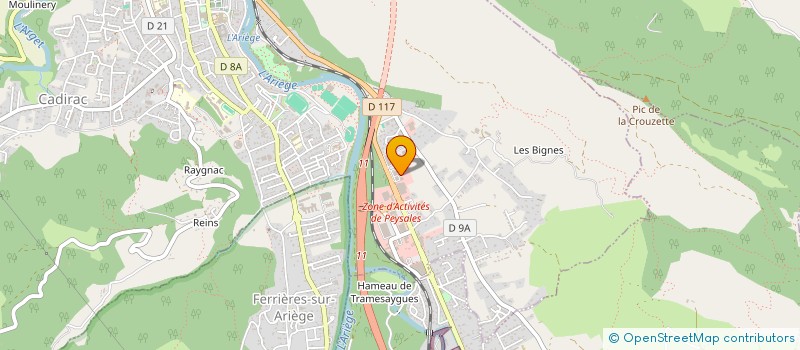 localisation de l'entreprise PYRENEES PNEUS MULTI SERVICES à FOIX