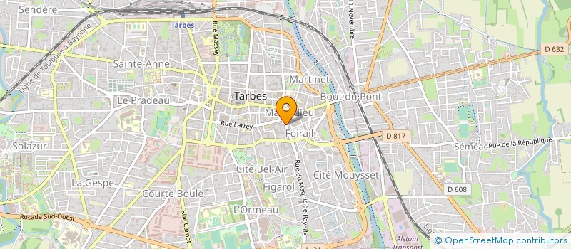 localisation de l'entreprise PYRENEES SERVICES COIFFURE à TARBES