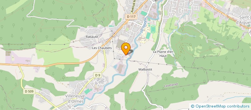 localisation de l'entreprise PYRENEES TEXTILE à VILLENEUVE D'OLMES