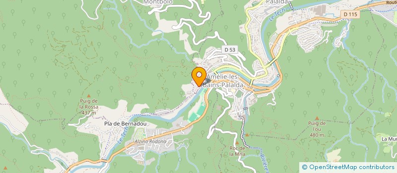 localisation de l'entreprise PYRENEES TOURISME INVEST  AMELIE-LES-BAINS-PALALDA