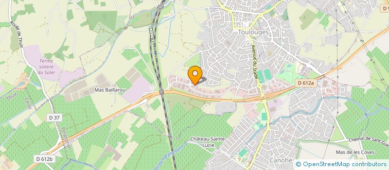 localisation de l'entreprise PYRETEC à TOULOUGES