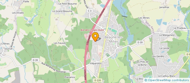 localisation de l'entreprise PYRHUS à LIMOGES